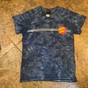 SANTA CRUZ skateboard Men's Small tie dye T-Shirt Classic Dot rare unique